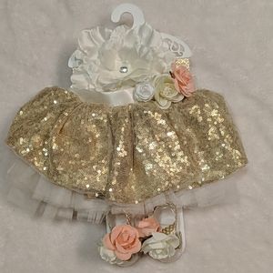 tutu/headband and "slippers" for newborn photo